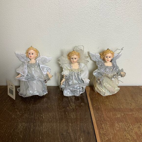 Bundle LOT 3 GANZ‎ porcelain Angel figurine Christmas ornaments NWT - Picture 1 of 9